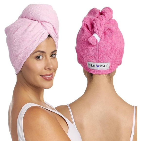 Pink Hair Towel Wrap - Picture 1 of 3